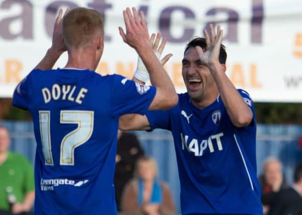 Eoin Doyle, left, with Gary Roberts during their Chesterfield days Picture: James Williamson