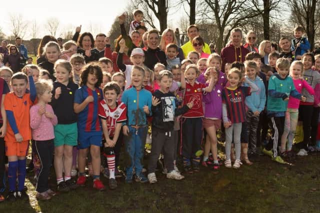 Teacher Becky Dimblebee, centre, with some of the 150 entrants Picture Keith Woodland (170502-200446001)