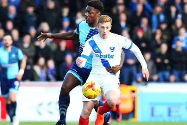Eoin Doyle impressed on his Pompey debut despite not finding the back of the net Picture: Joe Pepler