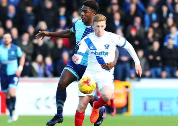Eoin Doyle impressed on his Pompey debut despite not finding the back of the net Picture: Joe Pepler