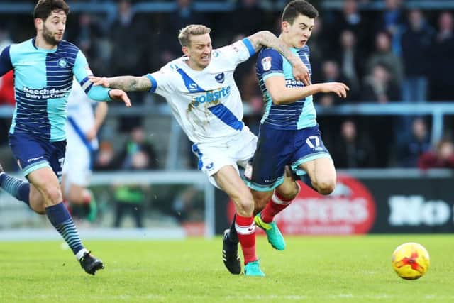 Carl Baker came on as a second-half substitute in Saturday's defeat to Wycombe Picture: Joe Pepler