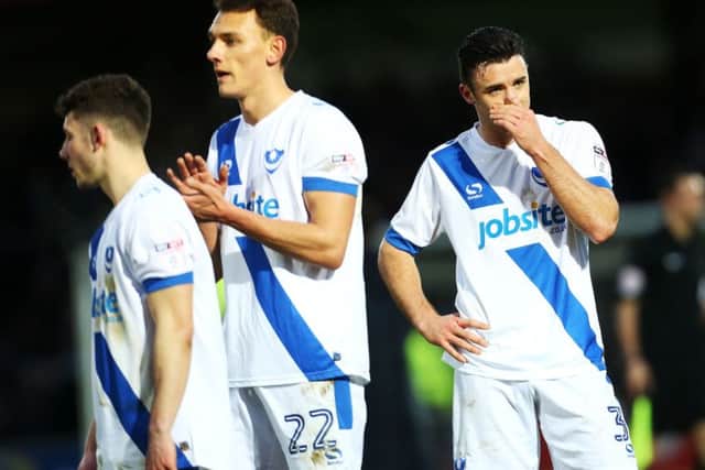 The Pompey players were bitterly disappointed with the result against Wycombe