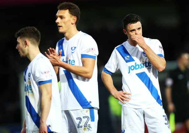 The Pompey players were bitterly disappointed with the result against Wycombe