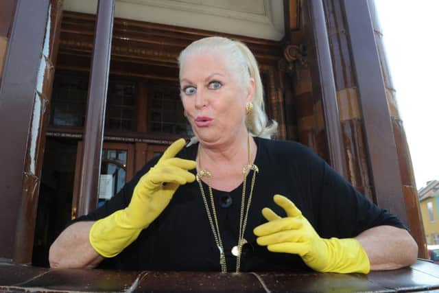 Kim Woodburn, who was born in Portsmouth, at The Kings Theatre in Southsea in 2011