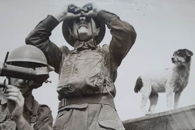 LUFTWAFFE LOOKOUTS AA spotters and mascot