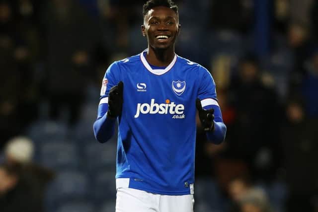 Pompey midfielder Amine Linganzi Picture: Joe Pepler