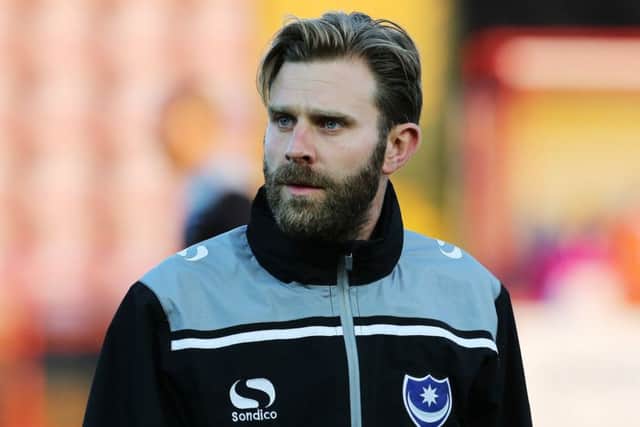 Pompey under-18s boss Mikey Harris Picture: Joe Pepler