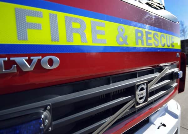 Firefighters have tackled a blaze that caught fire out in the English Channel
