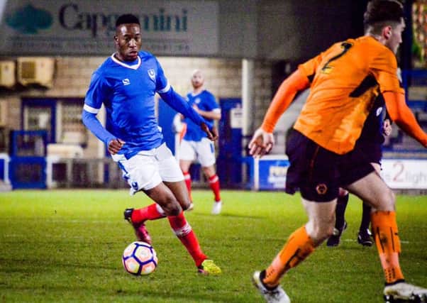 Nicke Kabamba scored for Pompey reserves at Wolves on Tuesday night    Picture: Colin Farmery