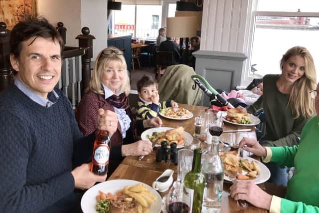 Wales football team manager Chris Coleman and his wife Charlotte at the Spice Island pub