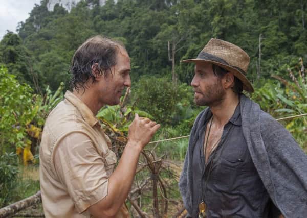 Matthew McConaughey as Kenny Wells and Edgar Ramirez as Michael Acosta in Gold