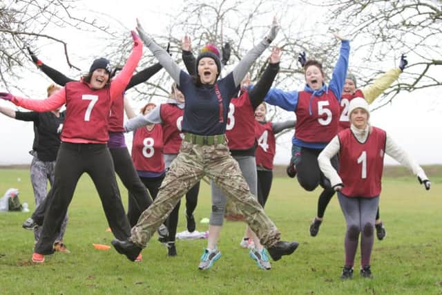 Verity (far right) at the boot camp