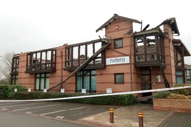 The remains of Nxtera building