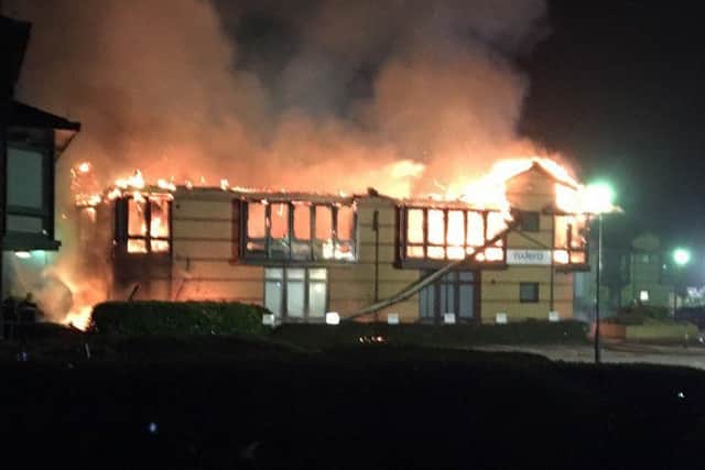 The fire takes hold     Picture: Hampshire Fire & Rescue