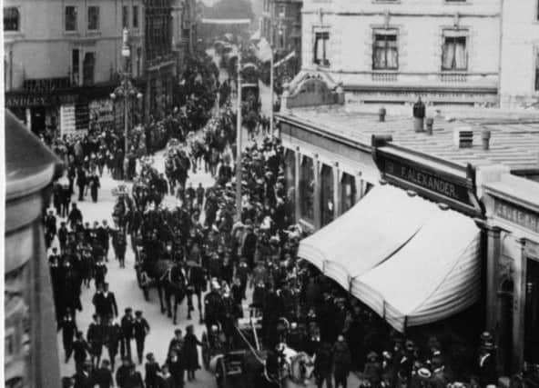 WILD SOUTHSEA August 1903 and Buffalo Bill Cody arrived in Portsmouth with his wild west show. Here they are parading south down Palmerston Road, Southsea Picture: Barry Cox