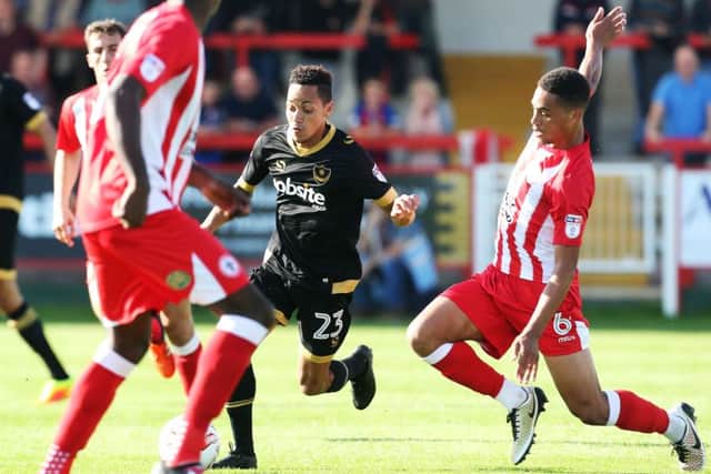 Pompey lost 1-0 at Accrington earlier this season Picture: Joe Pepler