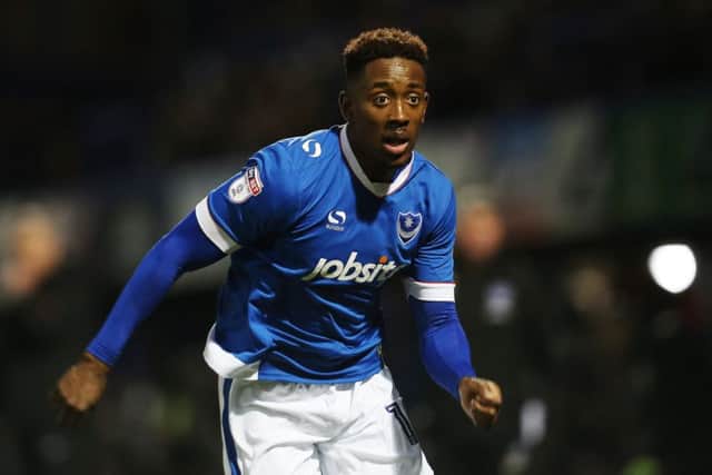 Pompey attacker Jamal Lowe   Picture: Joe Pepler