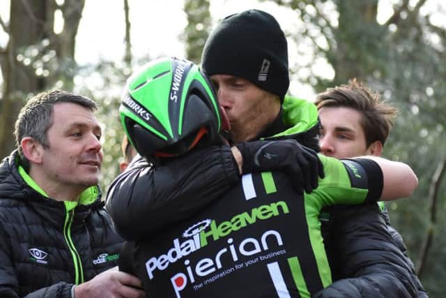 Tim Elverson and Rory Townsend celebrate victory in last year's Perfs Pedal. Picture: Hugh McManus