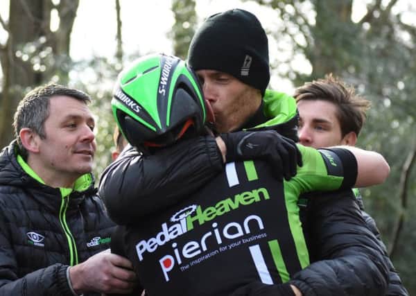 Tim Elverson and Rory Townsend celebrate victory in last year's Perfs Pedal. Picture: Hugh McManus