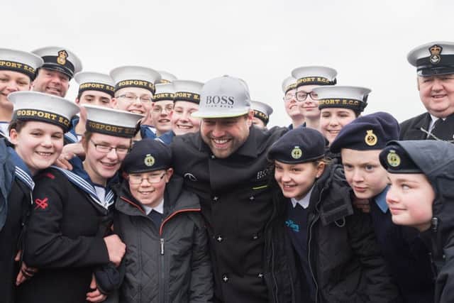 Alex with the Gosport sea cadets Picture: Keith Woodland (170197-802)
