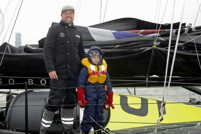 Alex and his son Oscar Picture: Ian Hargreaves (170211-08)