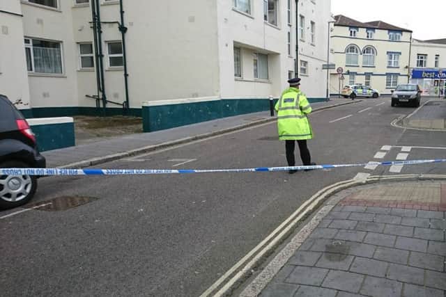St Catherine Street in Southsea has been taped off by police on Sunday, February 12.