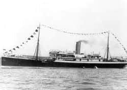 The troopship SS Mendi, which sank with the loss of many lives