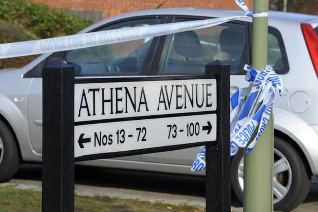 Police Officers at the scene of a shooting in Athena Avenue, Crookhorn,  on Monday 13th February 2017   Picture by:  Malcolm Wells