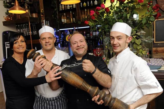 From left, Cheryl Williams, Gareth Clarke, Christian Mascia and Jamie Digney at the launch night of Casa Sarda
Picture: Malcolm Wells (170214-7135)