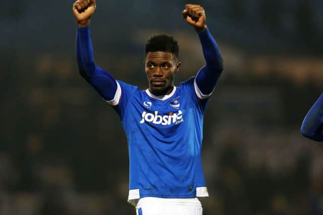 Pompey midfielder Amine Linganzi Picture: Joe Pepler