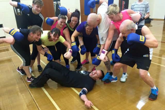 Paul Curtis, centre, with the team who took part in last years event