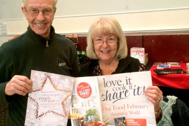 Matty Blair, left, and his wife Margaret, collectively lost four stone and ten pounds