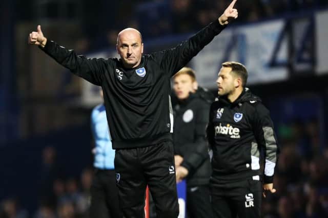 Pompey boss Paul Cook believes the Blues are now in a mini league of League Two teams fighting for promotion   Picture: Joe Pepler