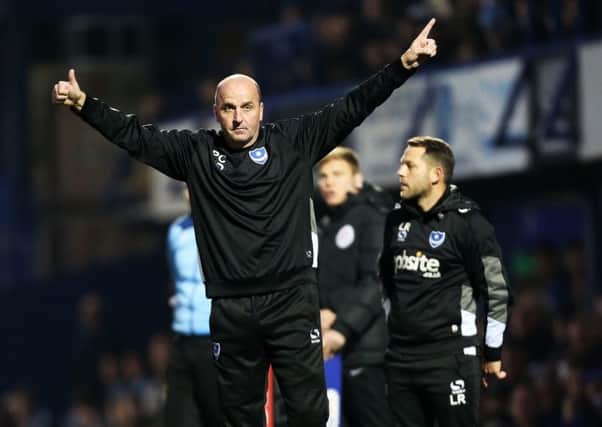 Pompey boss Paul Cook believes the Blues are now in a mini league of League Two teams fighting for promotion   Picture: Joe Pepler
