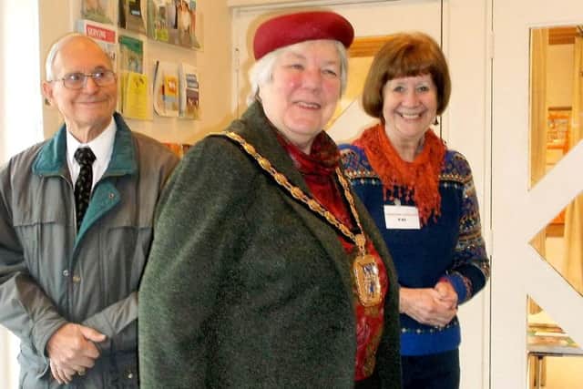 Mayor of Havant, Councillor Faith Ponsonby, at  the Coffee Club
Picture: Horndean Junior Camera Club