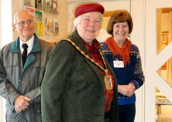 Mayor of Havant, Councillor Faith Ponsonby, at  the Coffee Club
Picture: Horndean Junior Camera Club