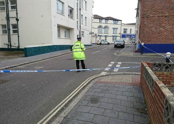 St Catherine Street in Southsea was taped off by police on

Sunday
