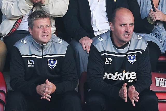 Pompey Academy boss Mark Kelly, left    Picture: Joe Pepler