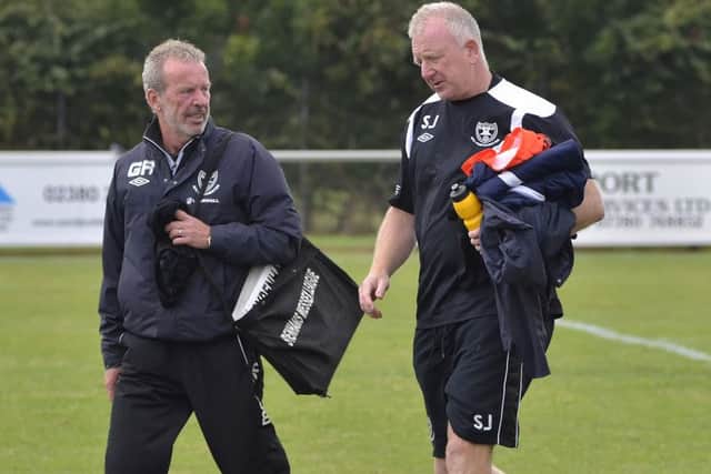 Steve Johnson, right, with Graham Rix. Picture: Neil Marshall