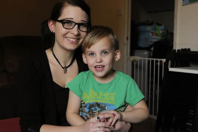 Sami Curry with her youngest child, Ethan Winslade, three    Picture: Malcolm Wells (170119-5023)