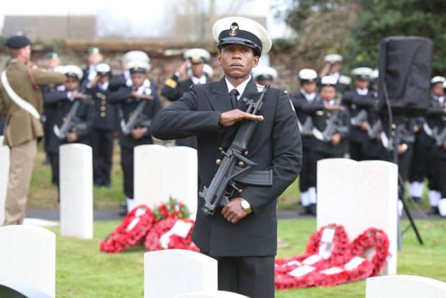 The SS Mendi ceremony at 
Milton Cemetery