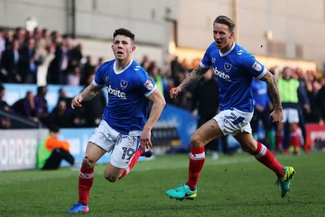 Conor Chaplin celebrates his late leveller Picture: Joe Pepler