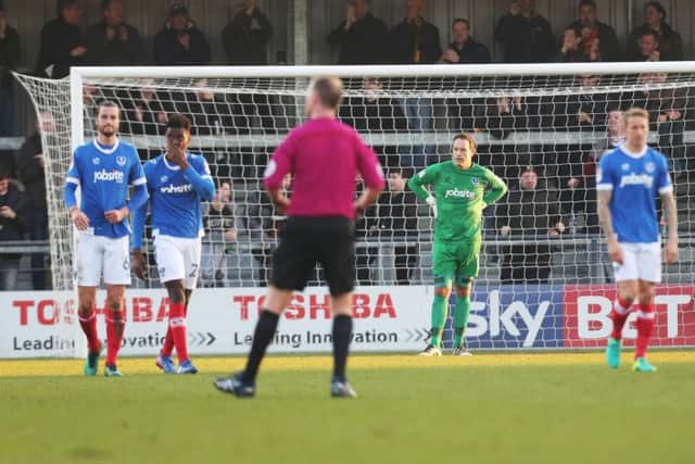 Gaffer for a Day Mark Thompson feels David Forde should have prevented Barnets goal    Picture: Joe Pepler