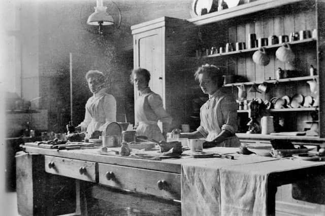 Can you name the kitchen maids in this picture which is owned by Robert Scott
