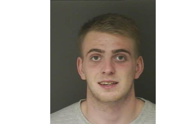 Jordan Roger of Magennis Close in Gosport, who has been jailed for seven years and six months