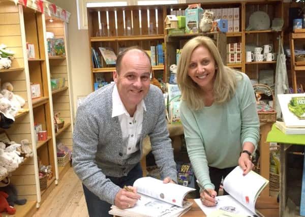 Hilary Robinson with Martin Impey and her new novel Flo of the Somme