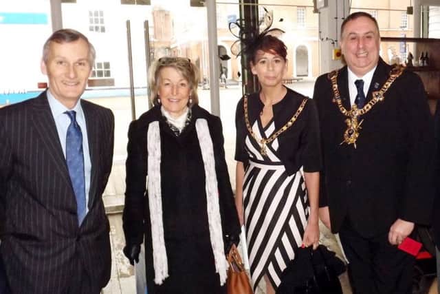 The Lord Lieutenant of Hampshire Nigel Atkinson his wife Christine, the lady mayoress of Portsmouth Leza Tremorin and lord mayor David Fuller.