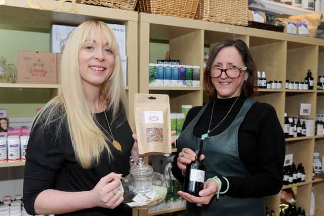 Herbalist Wendy Budd and homeopath Coral Stimson Picture: Sarah Standing (170185-6647)