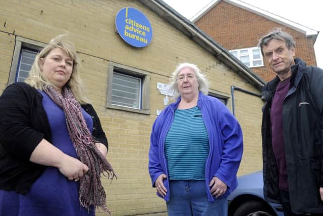 Operations Director Sandy O'Neill, left, with volunteers Bridget Day and Derek Woodhall at Cosham Citizens Advice Bureau which is closing down. Picture Ian Hargreaves.