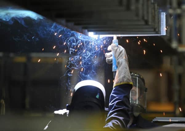Welding taking place on the aircraft carrier HMS Queen Elizabeth

Picture: Sarah Standing (123196-8317)